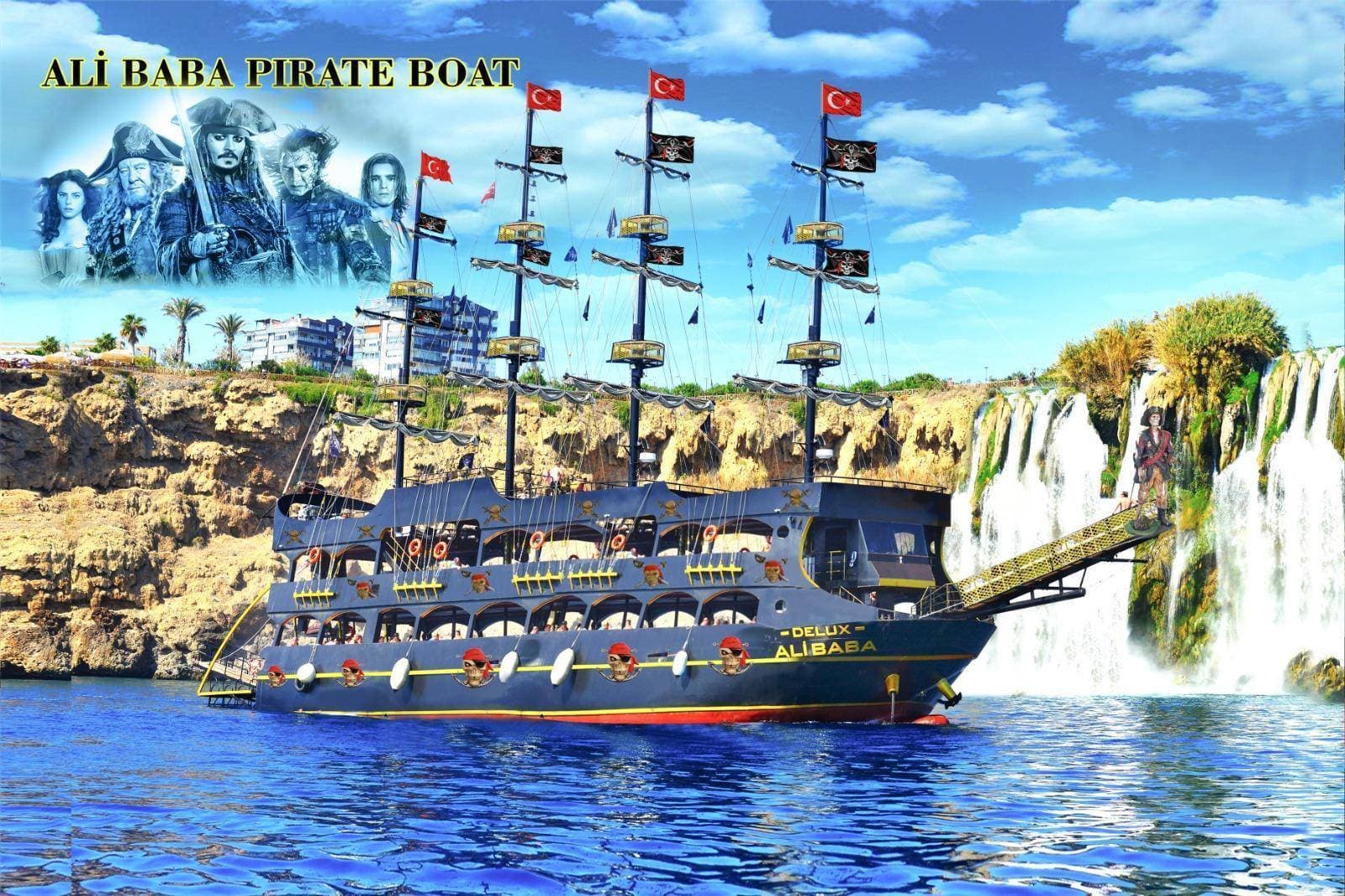 Pirate Boat Trip to Duden Waterfall from Kemer