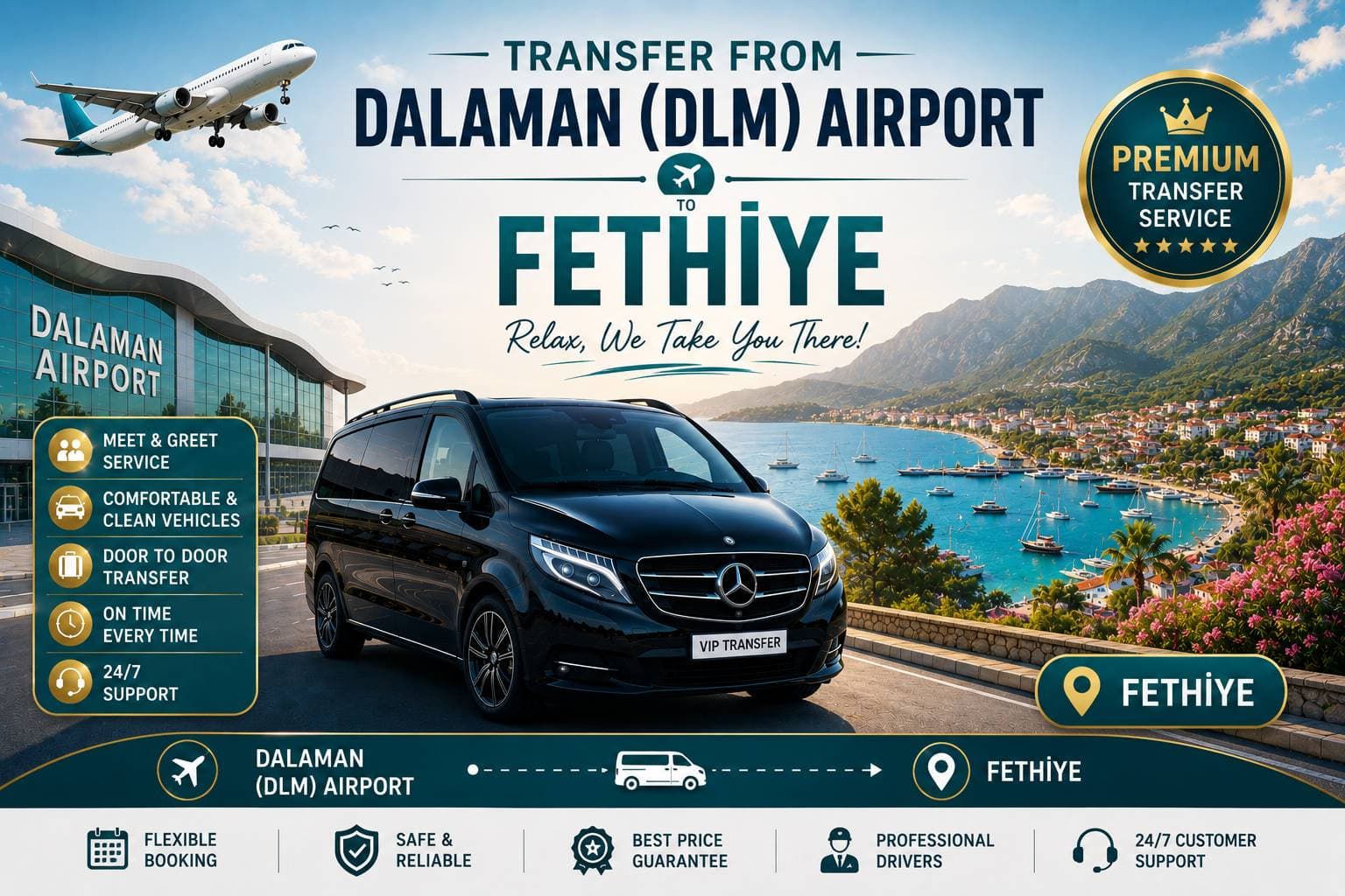 Transfer z lotniska w Dalaman (DLM) do Fethiye